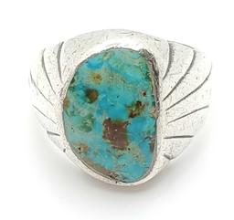 Men's Heavy Turquoise Sterling Silver Ring