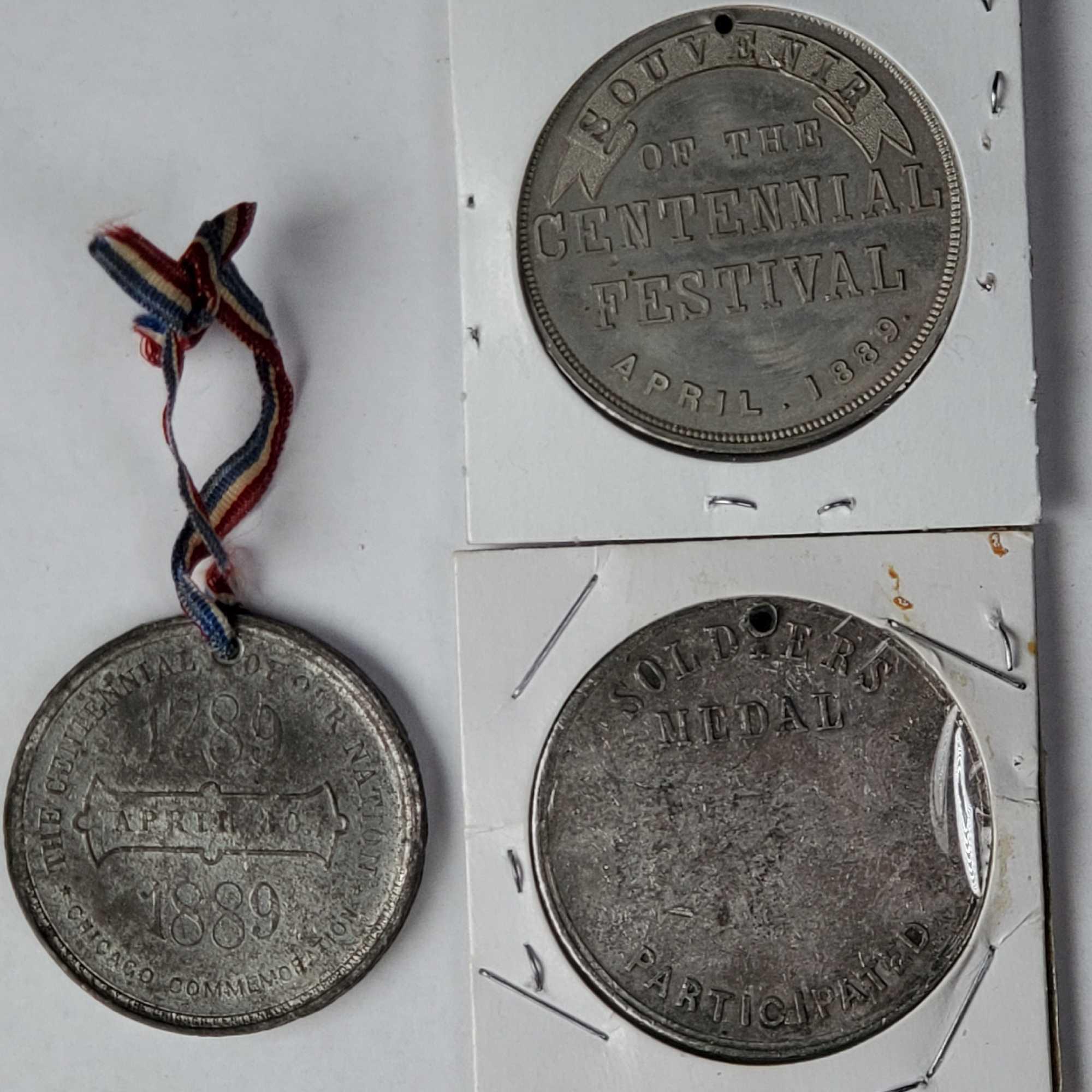 7 George Washington 1889 Centennial Coin Medals