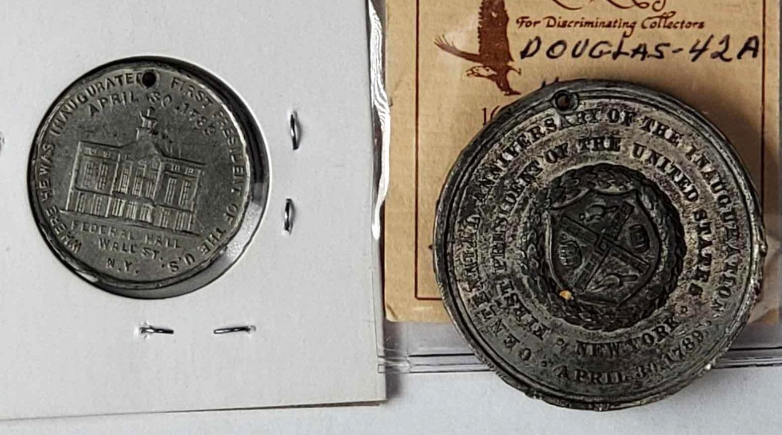 7 George Washington 1889 Centennial Coin Medals