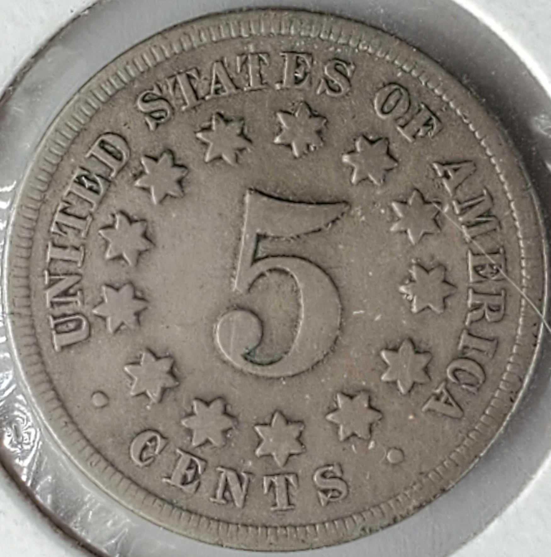 3 Shield Nickel Die Varieties - 1868/186 Rev 67 Major RPD F-06, 1868/8 RPD and 1874 DDO