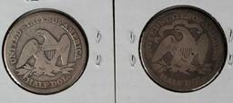 13 Silver Half Dollars - Seated & Walking Liberty, Columbian Expo