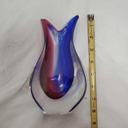 11 Pcs Of Art Glass Vases