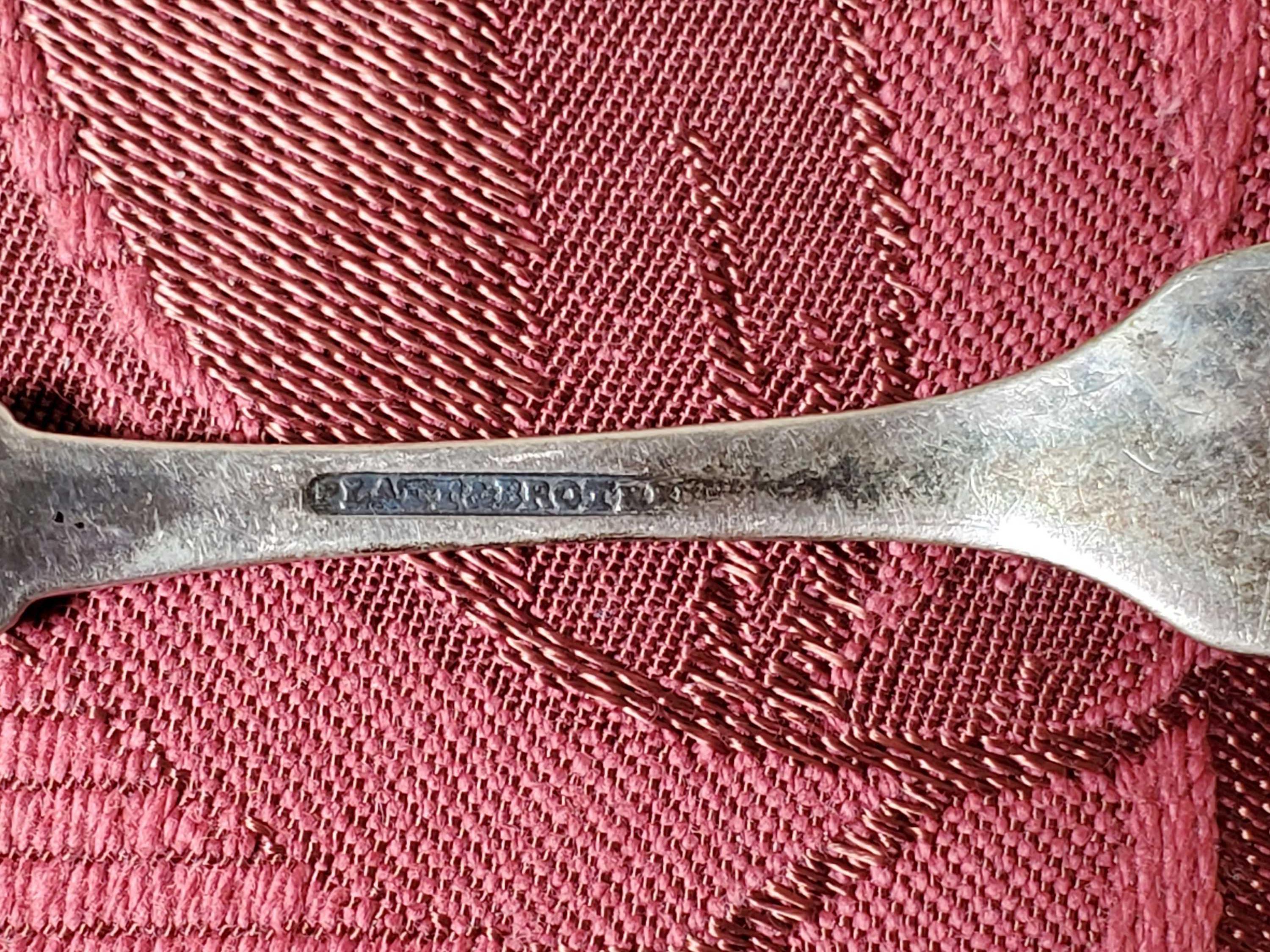 16 Antique Silver Fiddle Head Spoons