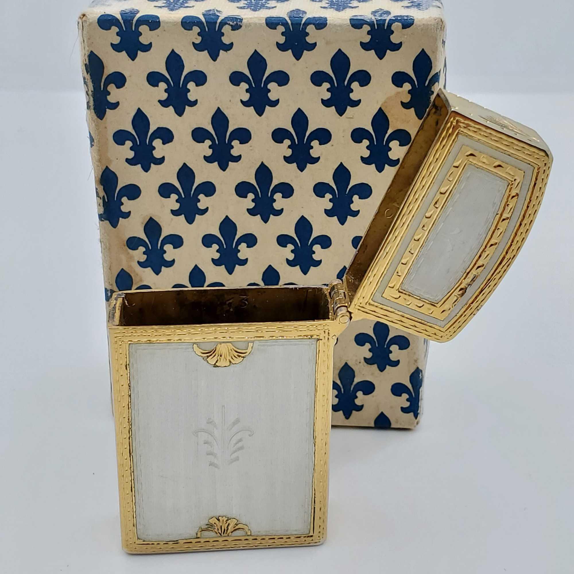 Two Vintage Italian 800 Silver Vermeil & Enameled Lighters