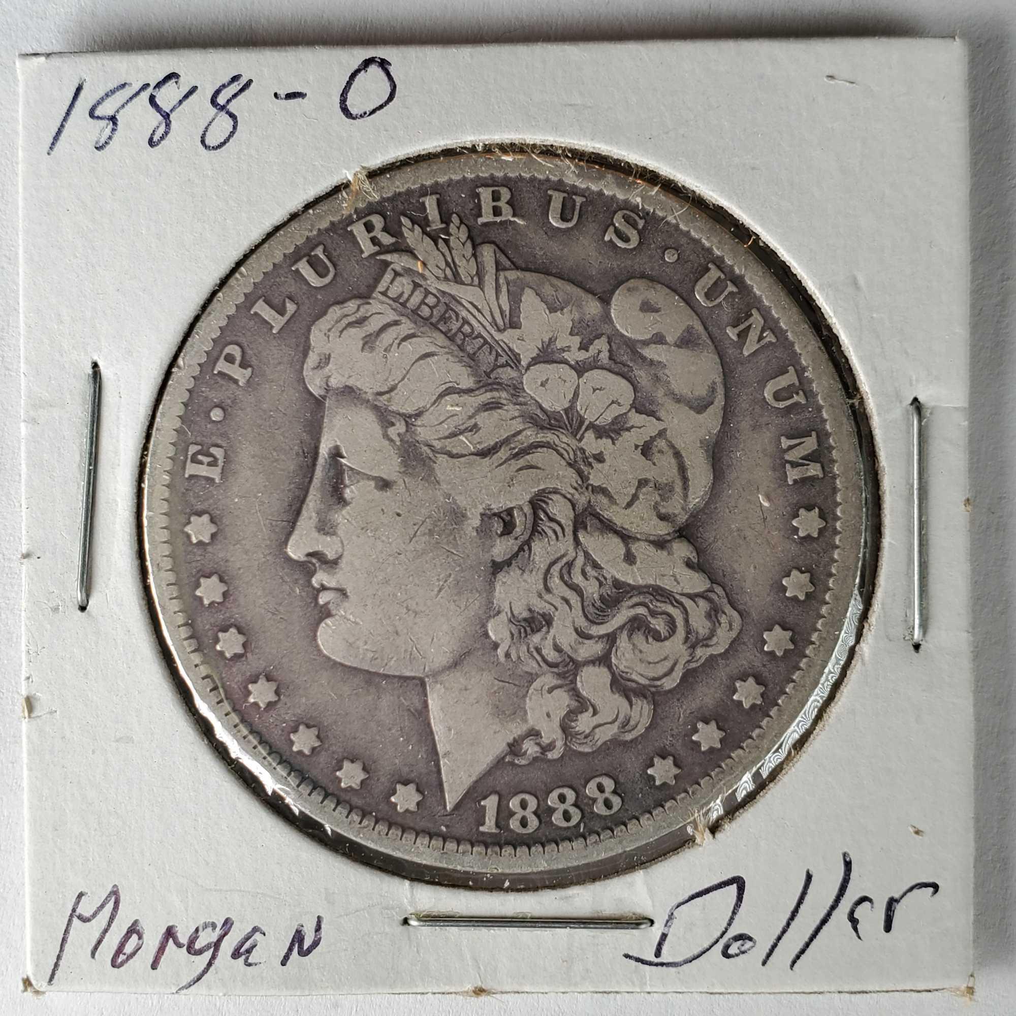 3 US Silver New Orleans Mint Morgan Dollars - 1886-O, 1887-O and 1888-O