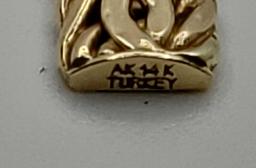 14k Atassay Kuyumculuk Gold Bysantine Reversible Cross Pendant Necklace