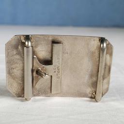 Sterling Silver and 14k Gold TPT&T Co belt buckle