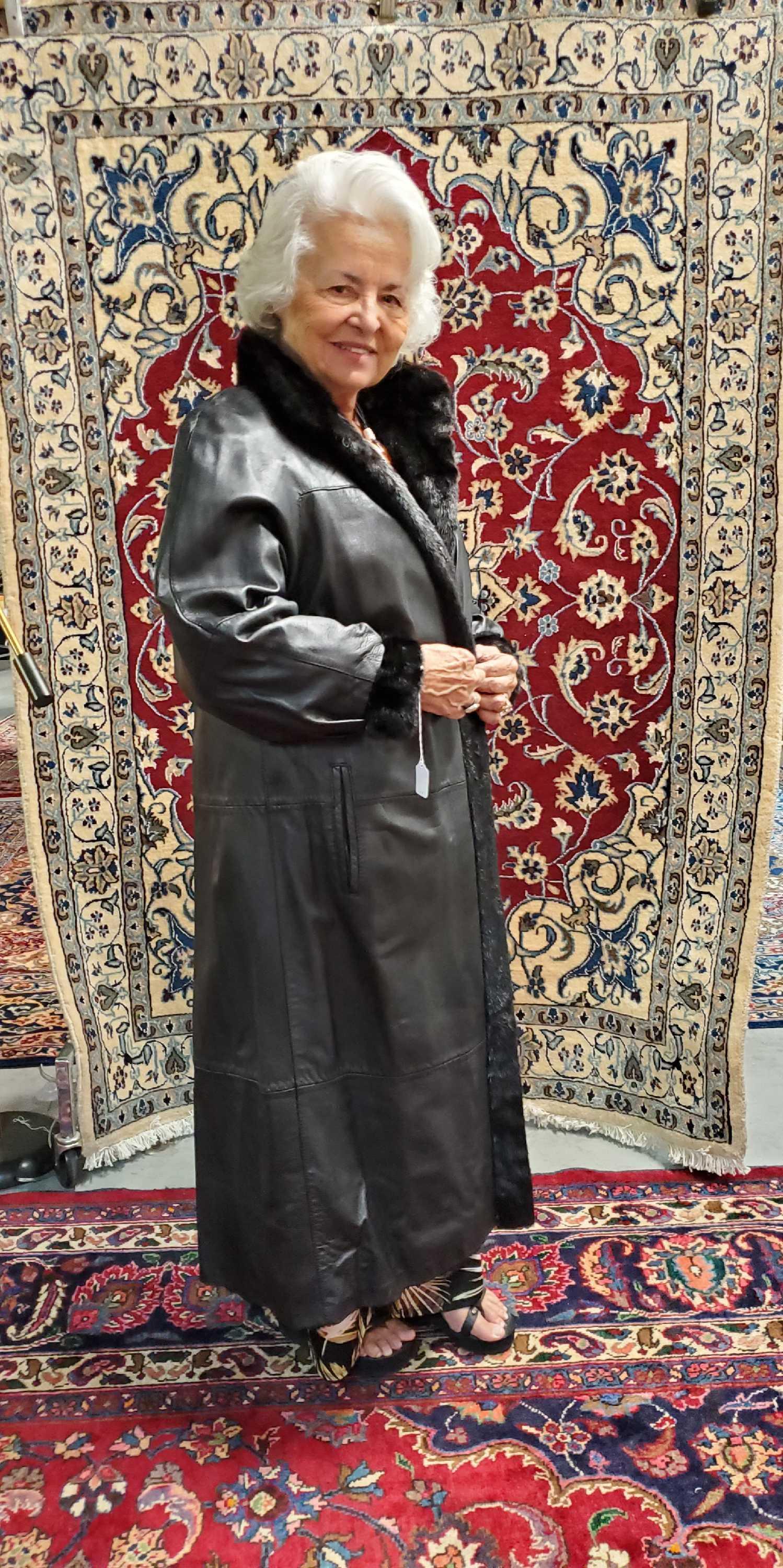 Full Length Reversible Black Mink & Leather Coat