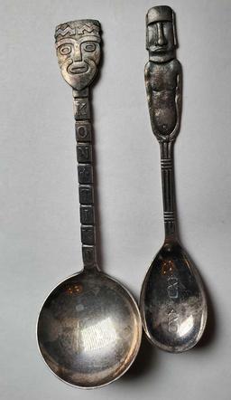 Sterling, 850 and 800 Silver Souvenir Spoons and Cordial