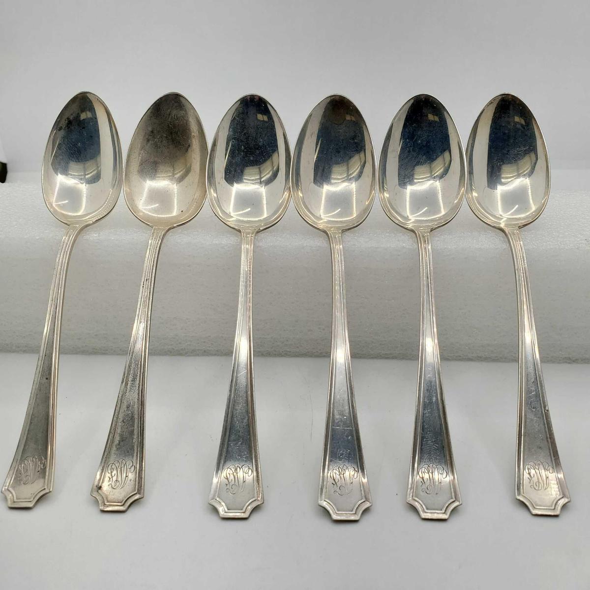 Lot Of 6 Sterling Silver William B. Durgin Co. Jenny Lind Pattern Coffee Spoons