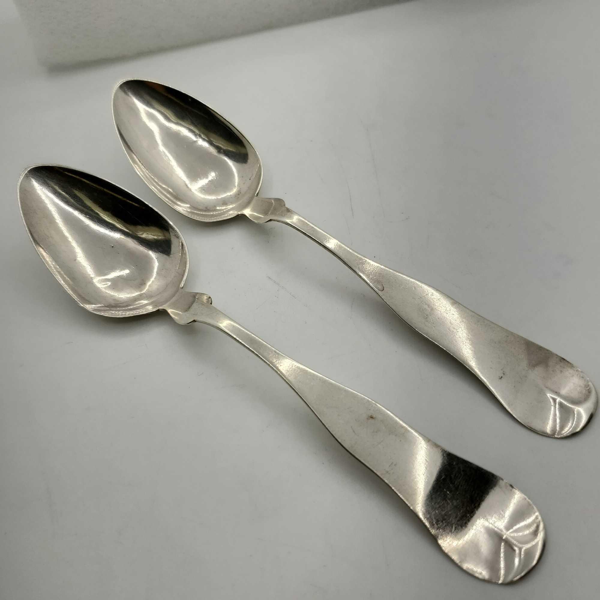 Lot Of 12 Silver Fiddleback & Other Spoons