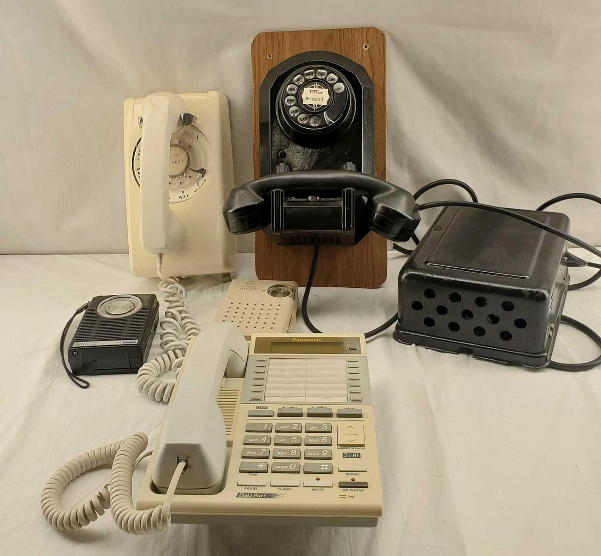 Lot Of Vintage Western Electric & Panasonic Telphones and GE Transistor radios