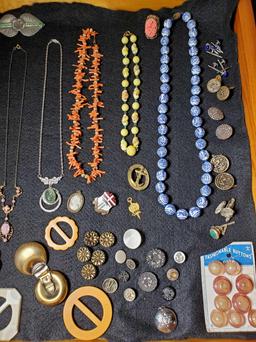 Case Lot of Victorian to 1940's Jewelry