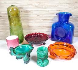 7 Pcs. Mid-Century & Vintage Art Glass