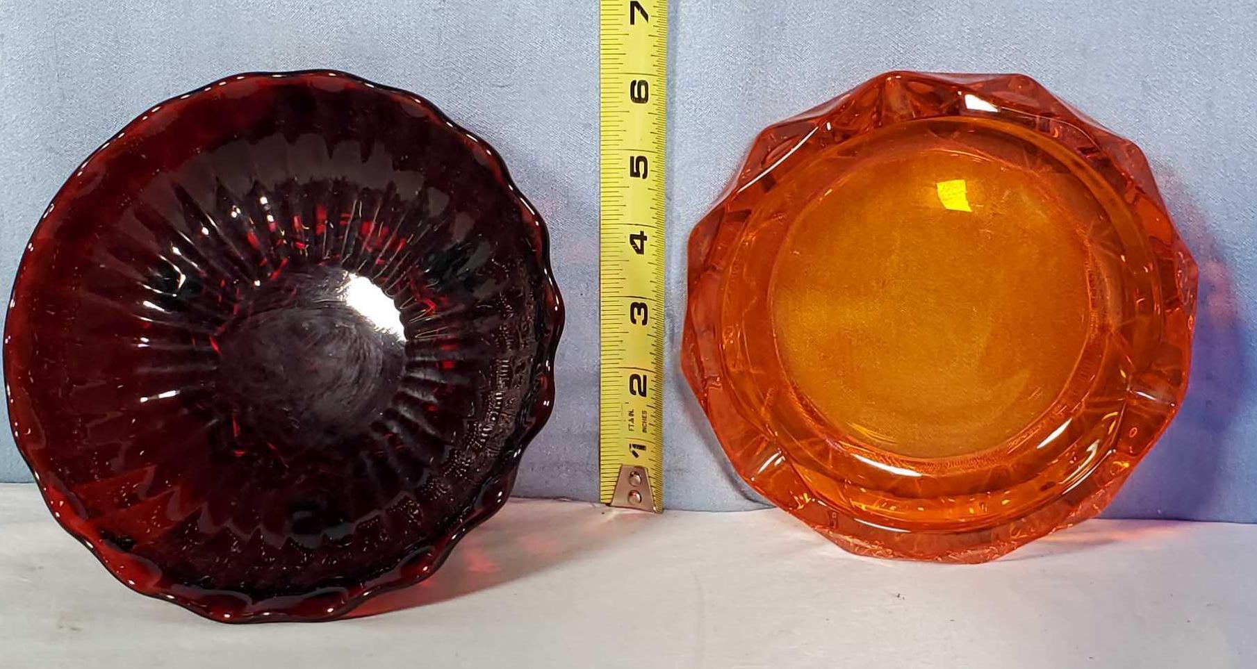 7 Pcs. Mid-Century & Vintage Art Glass