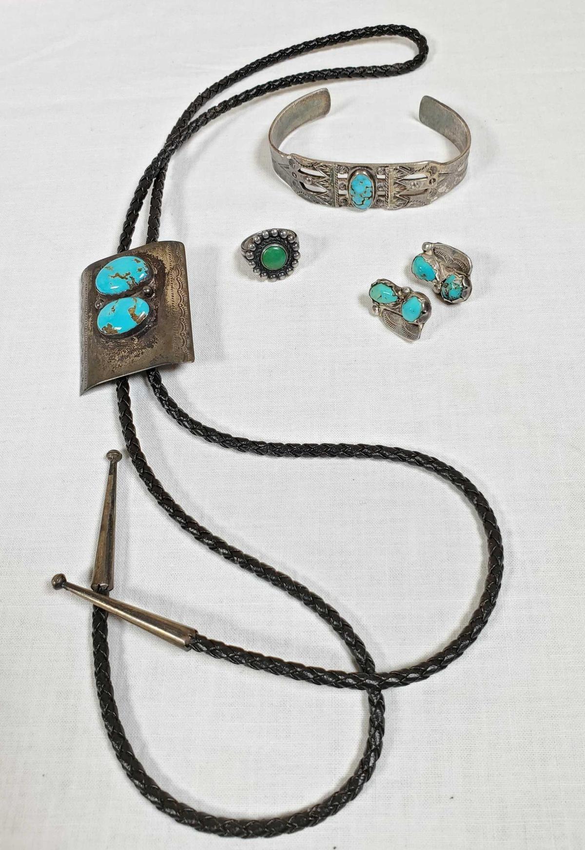 Lot Of Sterling Silver Native American Jewelry