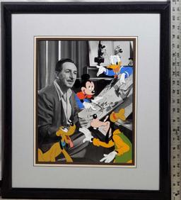 "Walt's Drawing Board" Limited Edition Hand Painted Character Animation  Cel 299/950