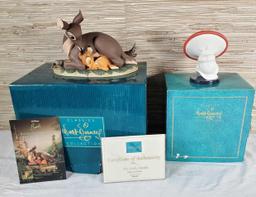 2 Disney Figurines With Original Boxes & COA
