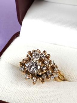 Beautiful 14k Gold & Diamond Ring with Recent $7000 Appraisal