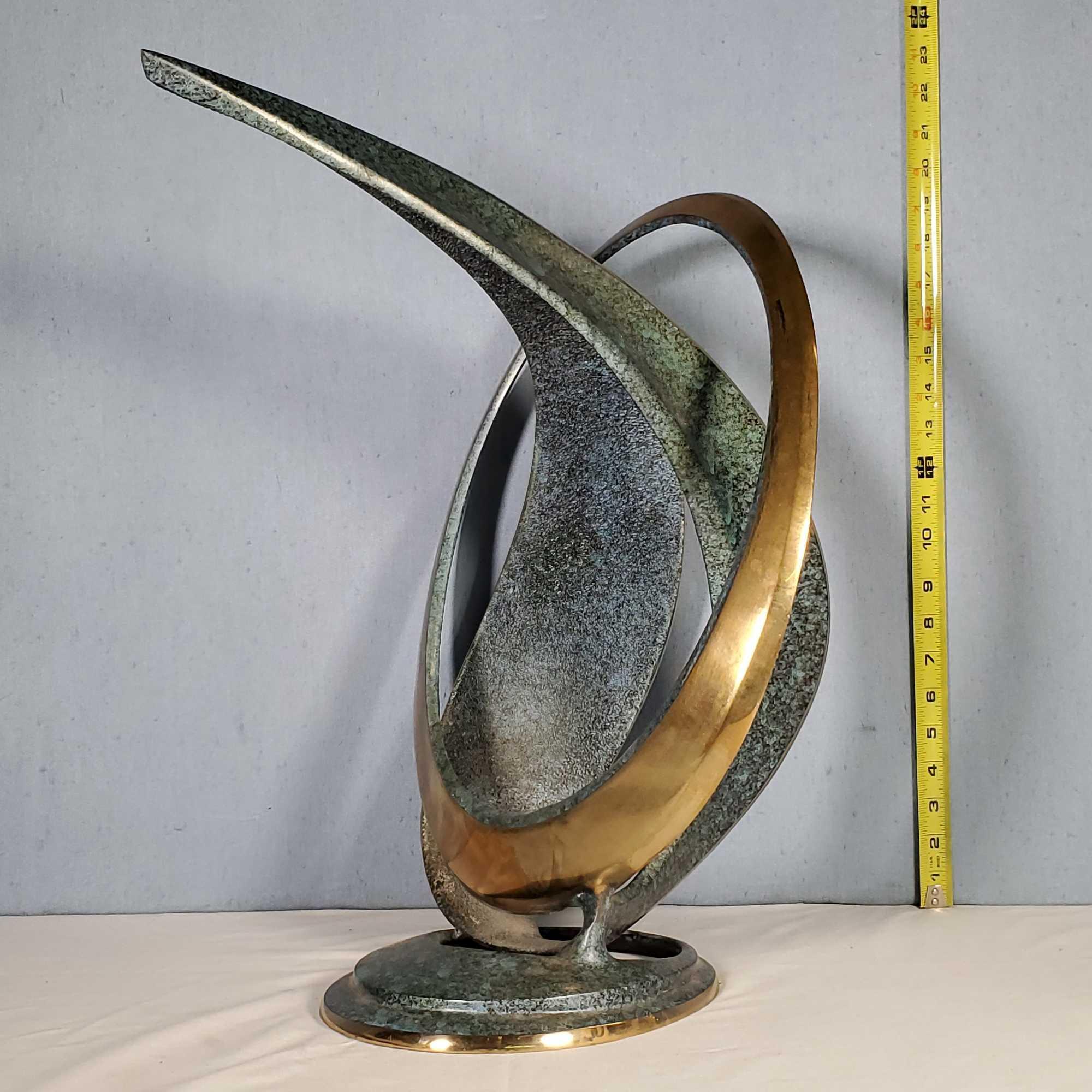 Bob Bennett Bronze Sculpture of Interlocking Circles and Arches, 1993 15/50