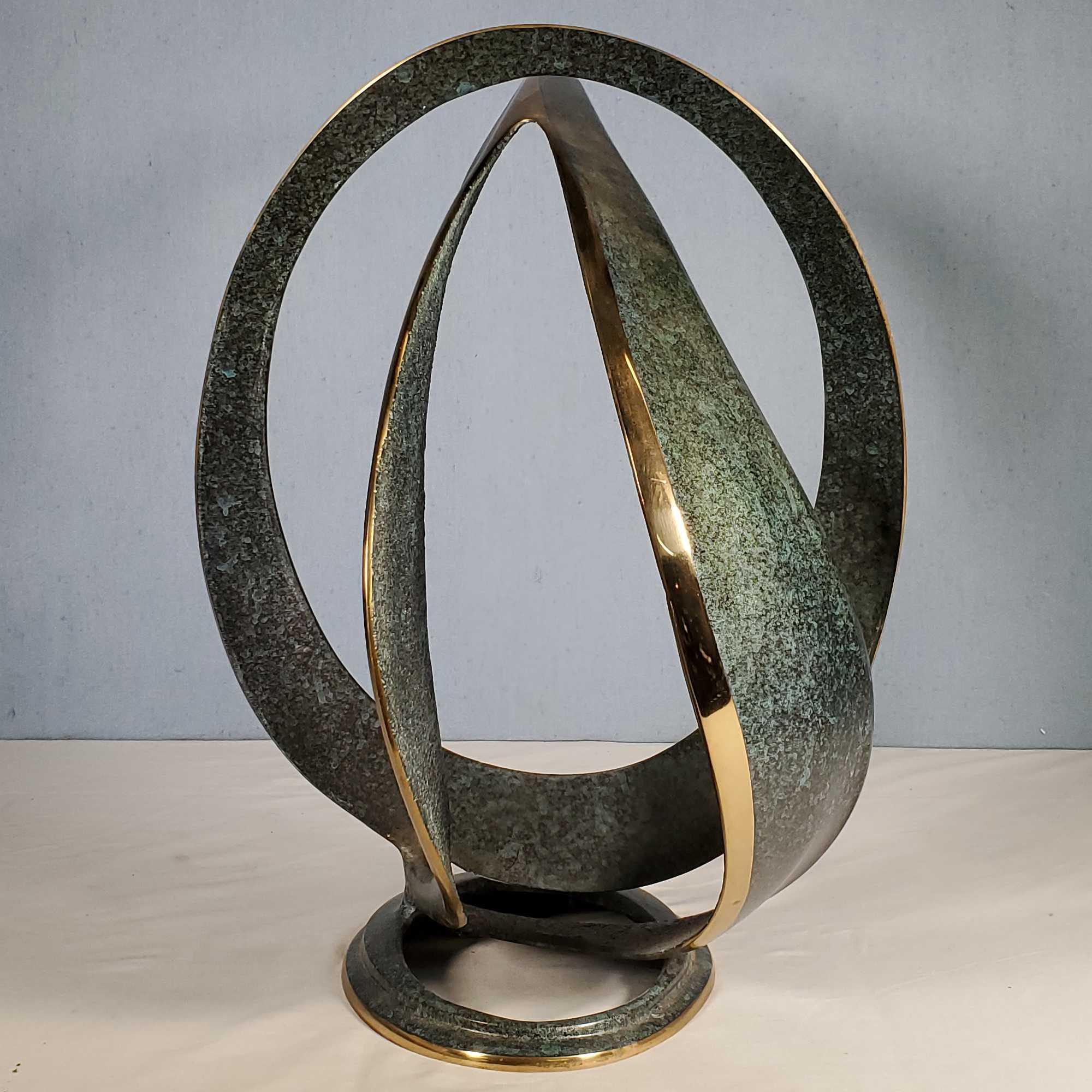 Bob Bennett Bronze Sculpture of Interlocking Circles and Arches, 1993 15/50