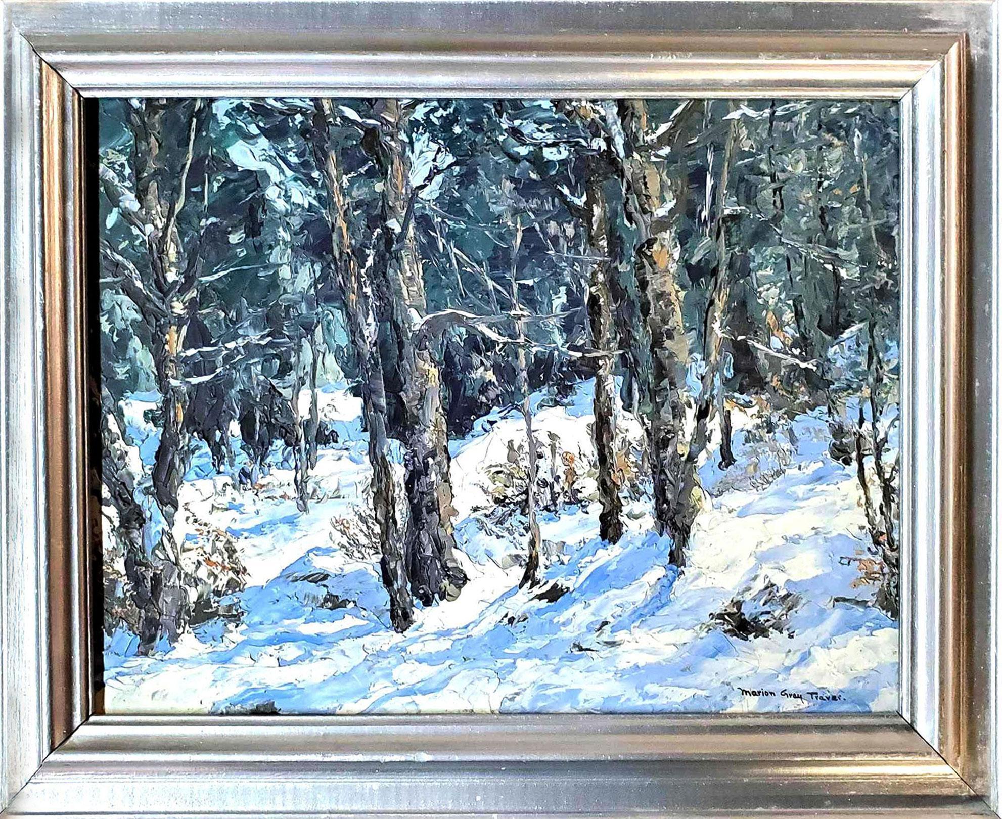 Marion Gray Traver (1892 - 1964) was active/lived in New York. "Through Snowy Woods"