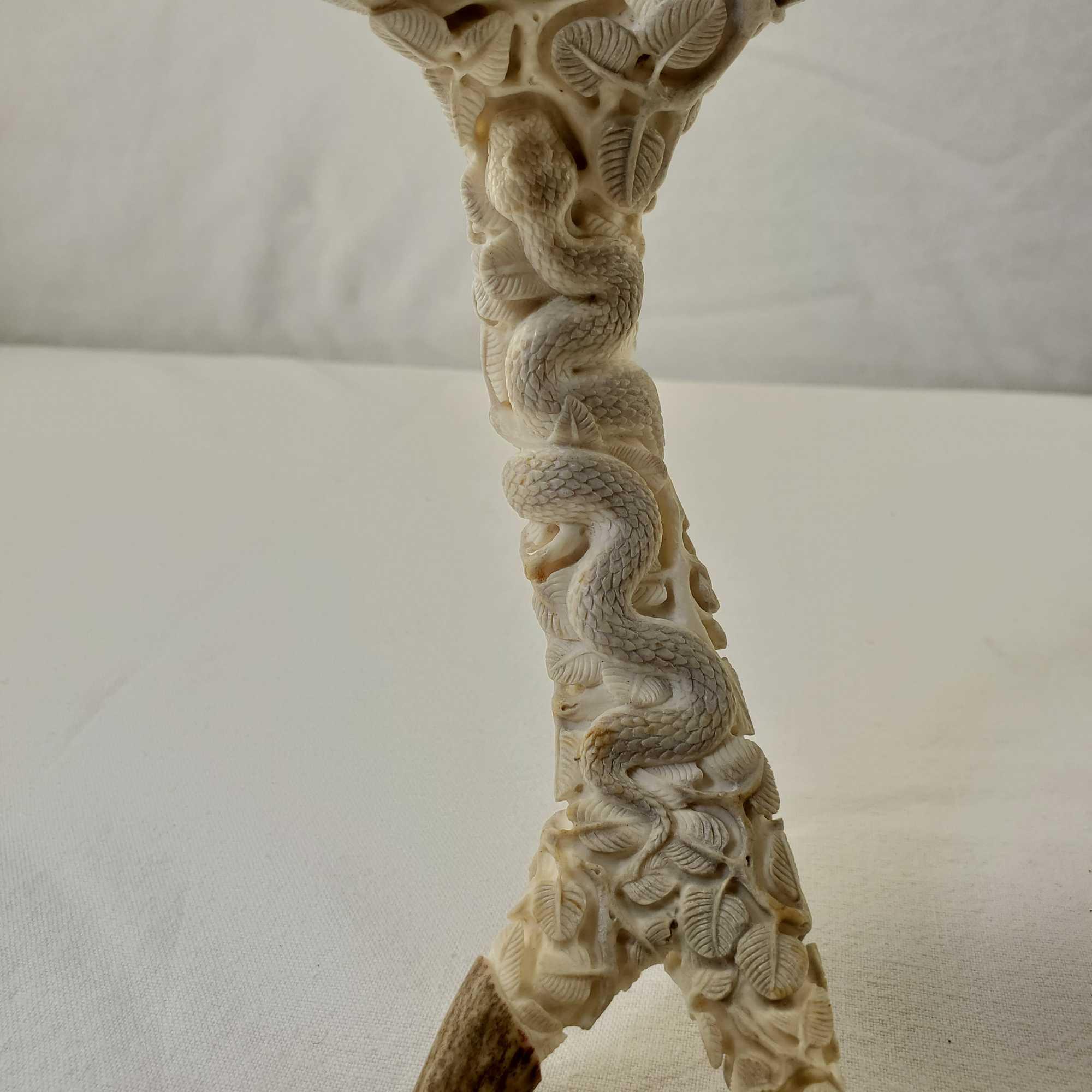 Indonesian Deer Antler Carving Balinese Artwork
