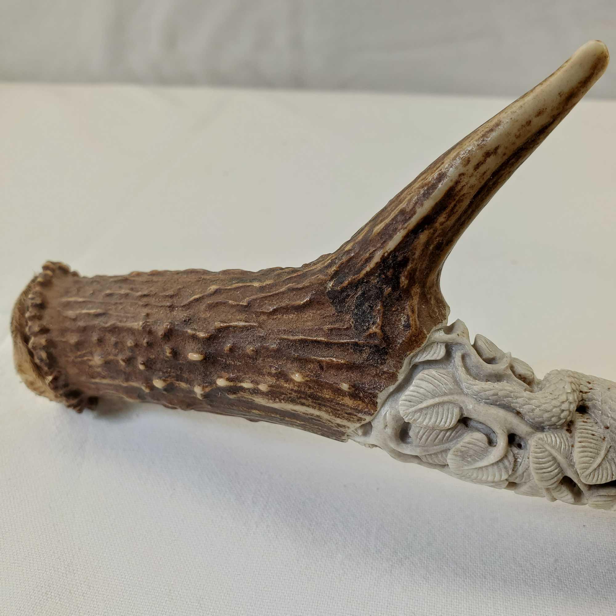 Indonesian Deer Antler Carving Balinese Artwork