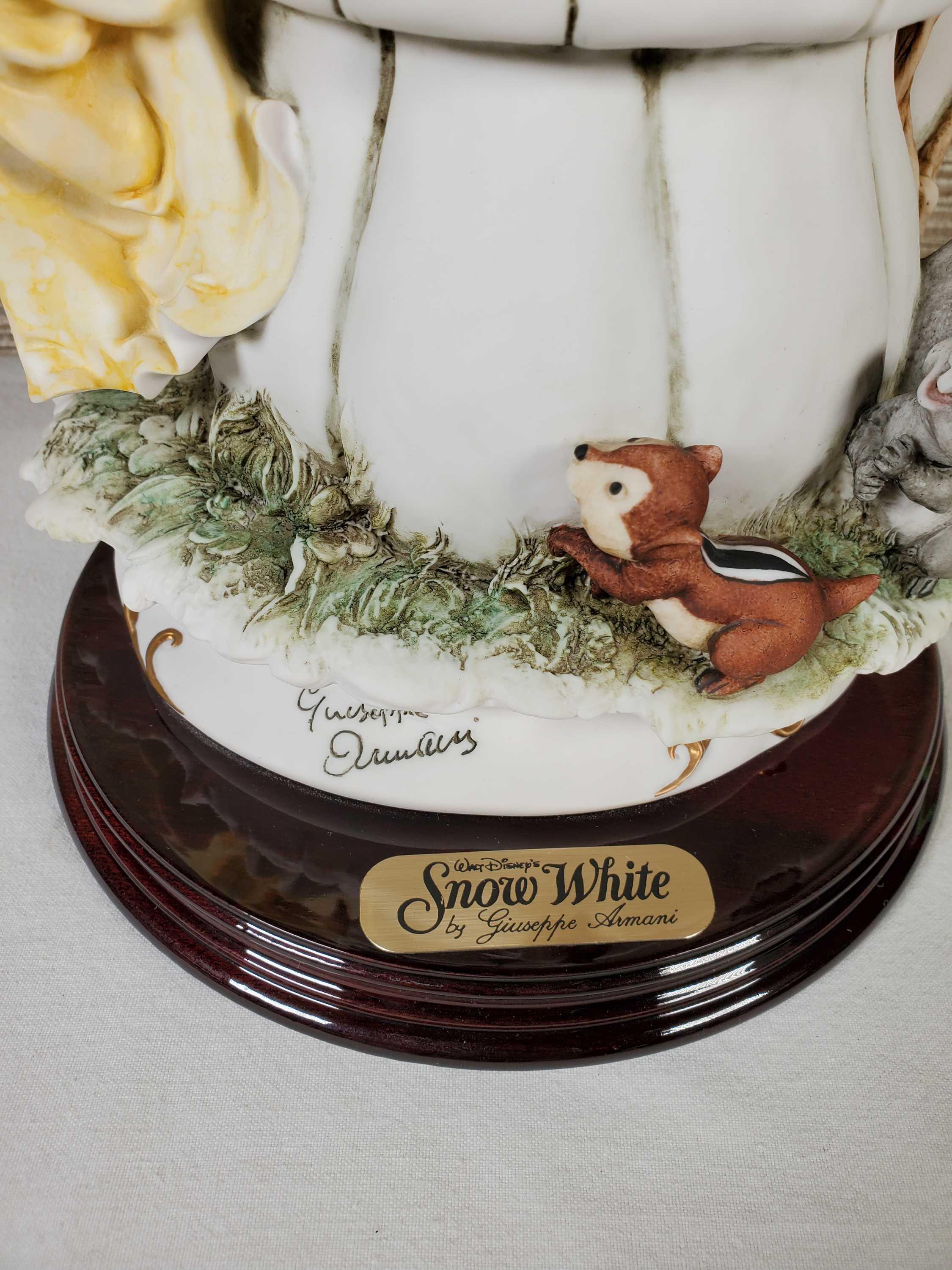 1992 Florence Limited Ed. Walt Disney's Snow White Figurine by Giuseppe Armani