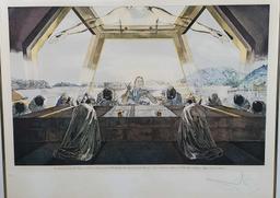 Salvador Dali 1982 The Last Supper Hand Colored Signed Etching #3/225, Magui Publishers