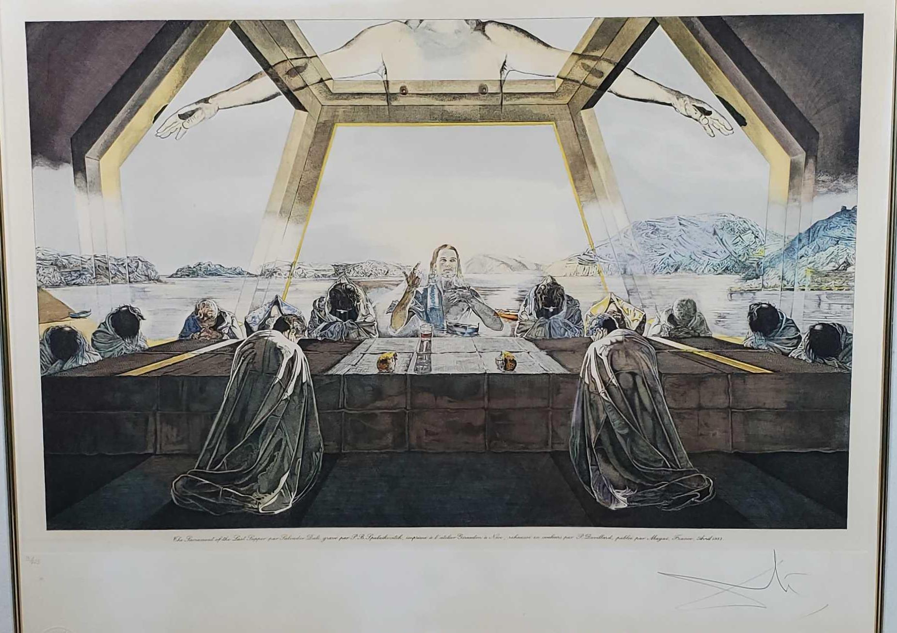 Salvador Dali 1982 The Last Supper Hand Colored Signed Etching #3/225, Magui Publishers