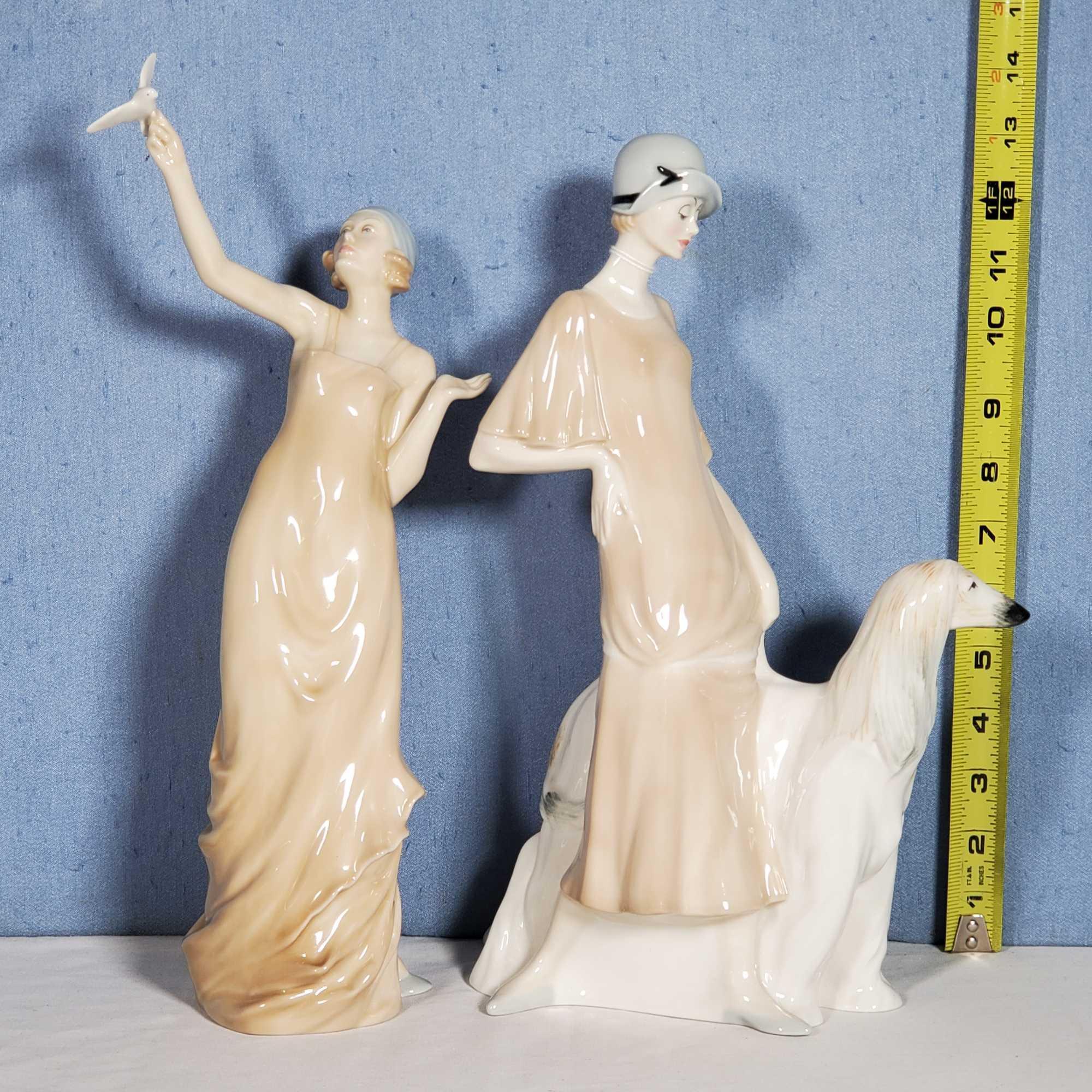 2 Royal Doulton Reflections Lady Figurines - Pomenade and Paradisese