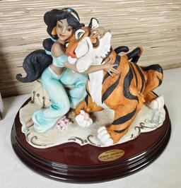 1995 Florence Limited Ed. Walt Disney's Jasmine and Rajah Figurine by Giuseppe Armani