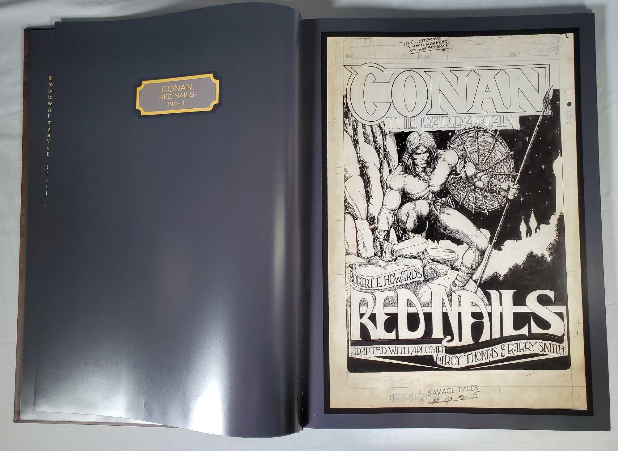 Robet E. Howard's Conan -Red Nails - Original Art Archives Volume 1 with Sleeve 19"x14" Hard Back
