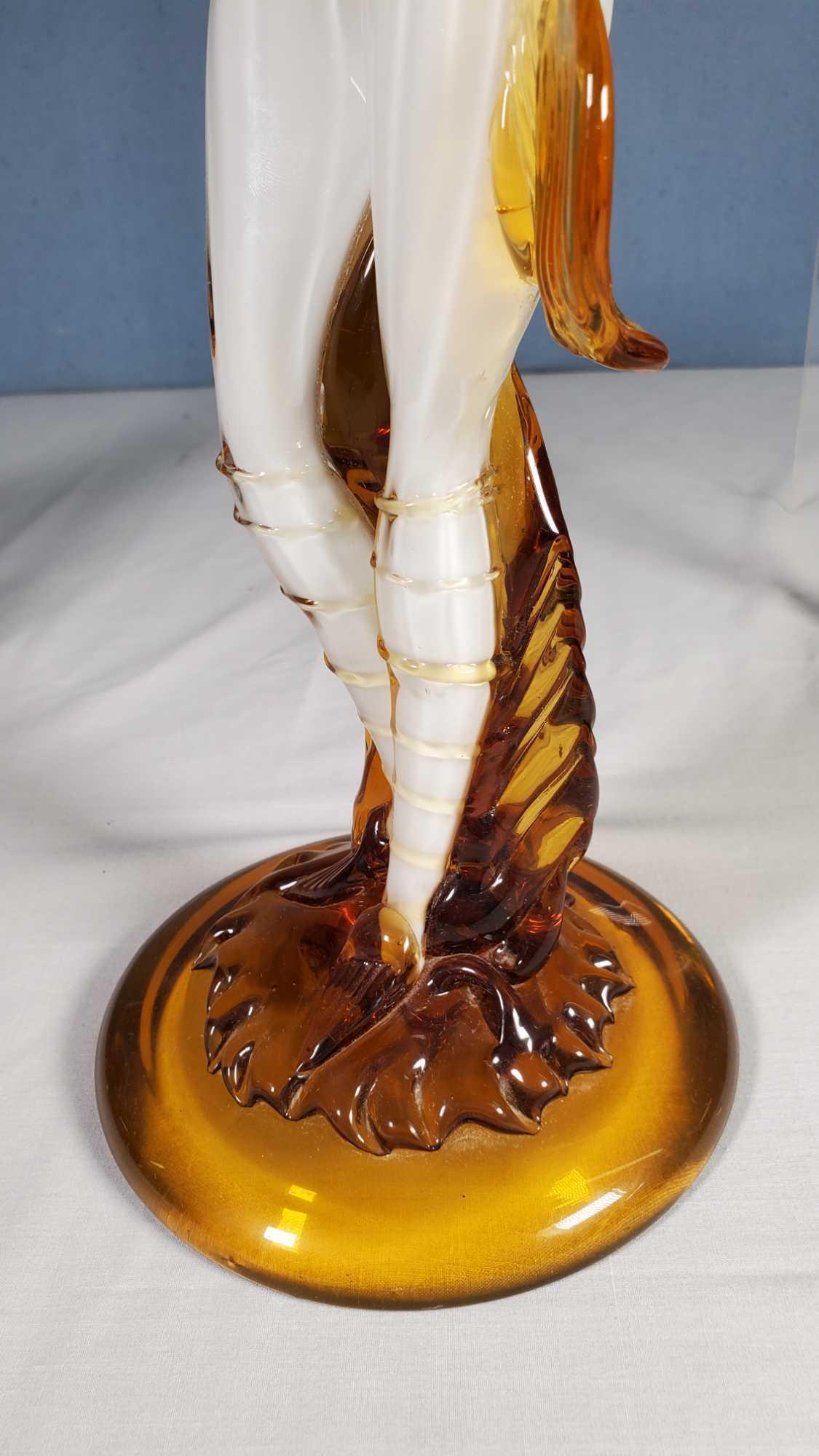 18" and 12" Murano Glass Courtier Figurines