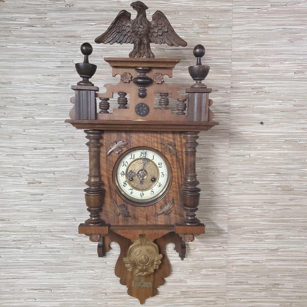 Antique Gustav Becker Wall Regulator Clock "Gloria"