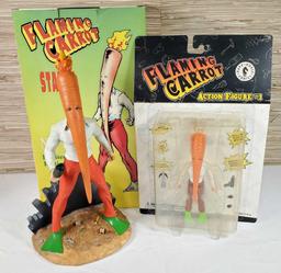 2001 Limited Ed. Bob Burden Flaming Carrot Statue & Action Figure