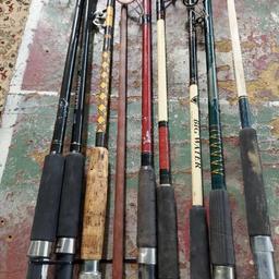 7 Good Used 6' to 8'' Sea Fishing Rods