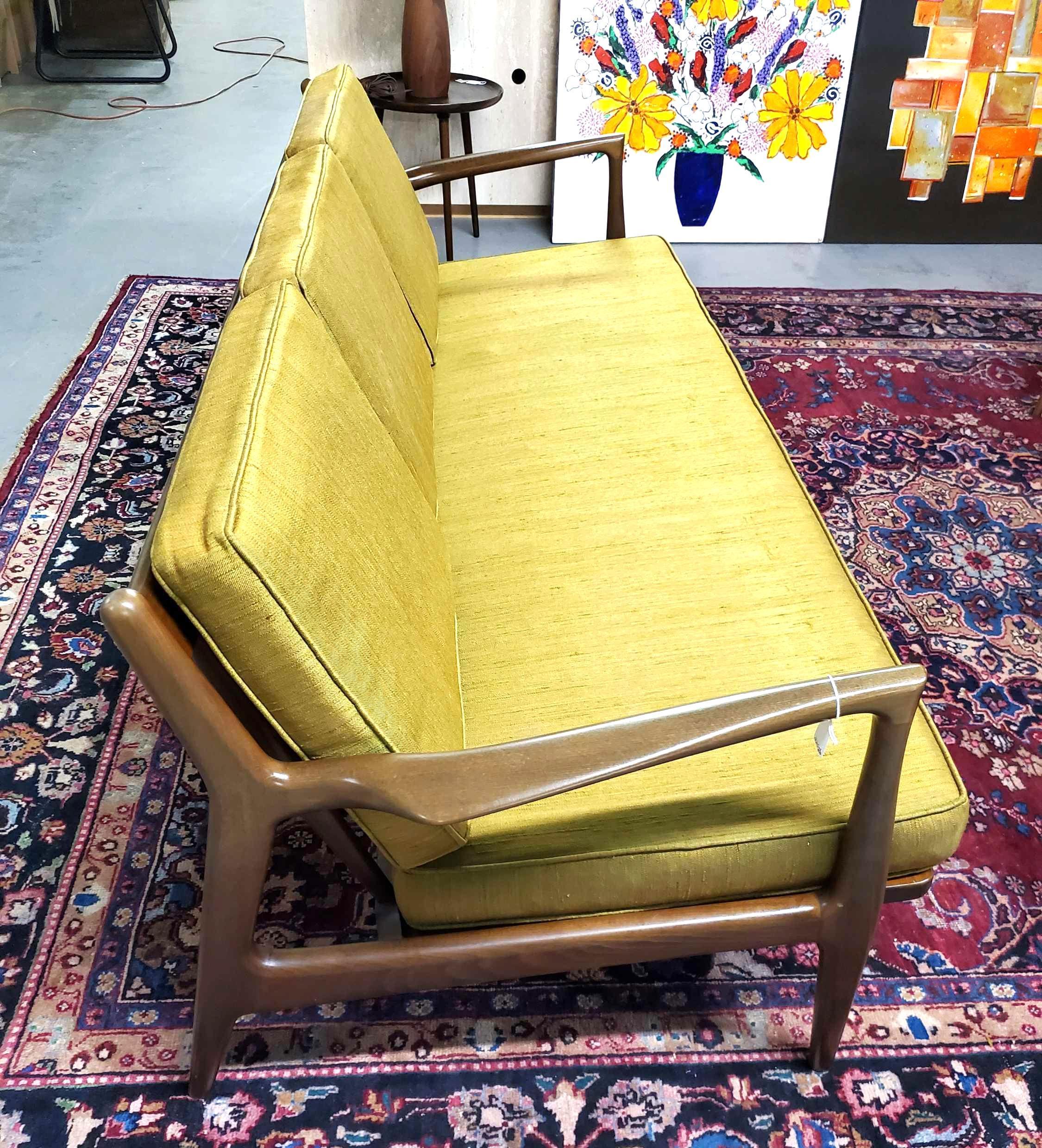 Mid Century Danish Modern Sofa Ib Kofod-Larsen For Selig in Denmark, circa 1960s.