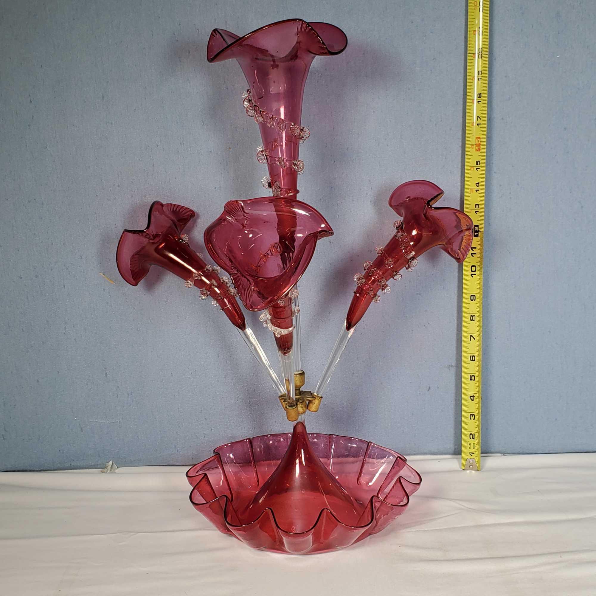 15 Pcs of Cranberry Glass