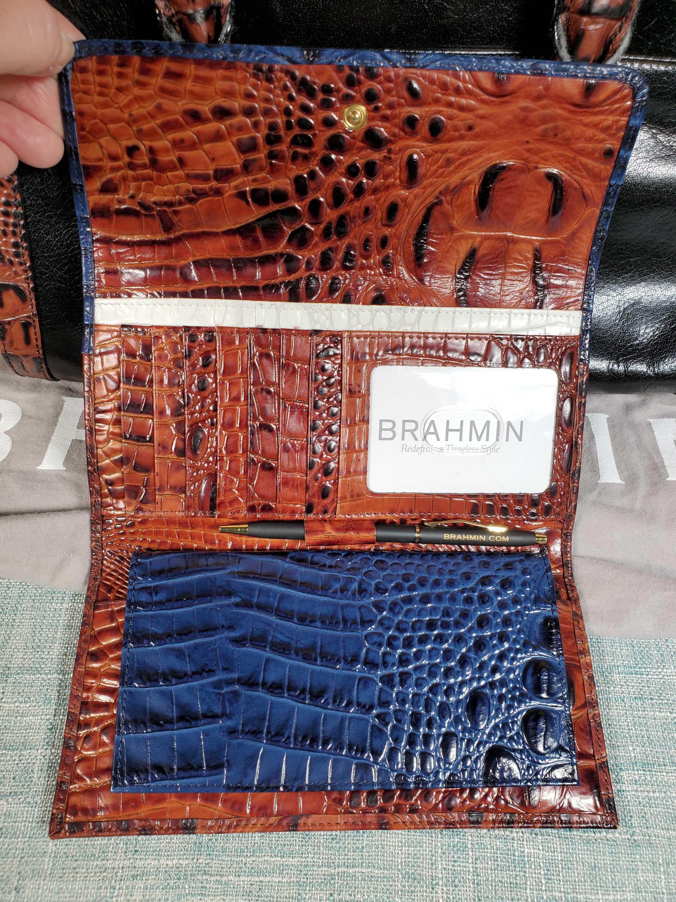 Very Gently Used Brahmin Leather Handbag & New Wallet