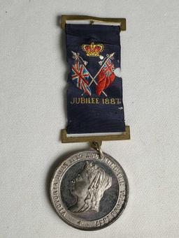 1887 Queen Victoria Golden Jubilee and 1897 Diamond Jubilee Sterling Pins and more