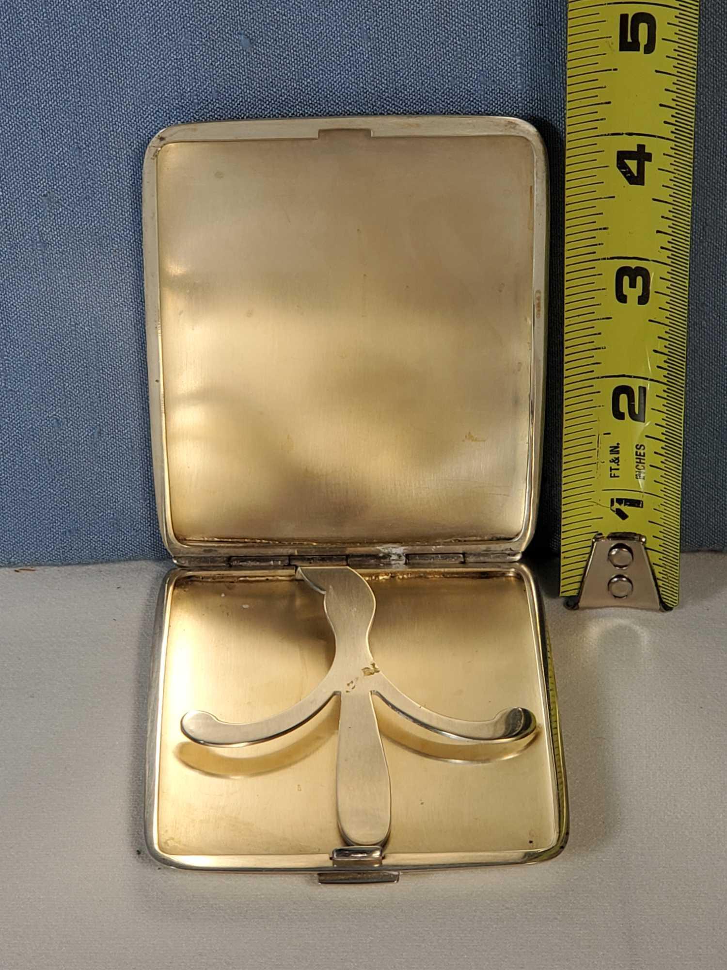 3 Sterling Cigarette Cases, and Cigarette Pack Box