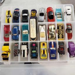 10 Double Sided 48 Car Plastic Storage Bins FULL Of Die Cast Cars