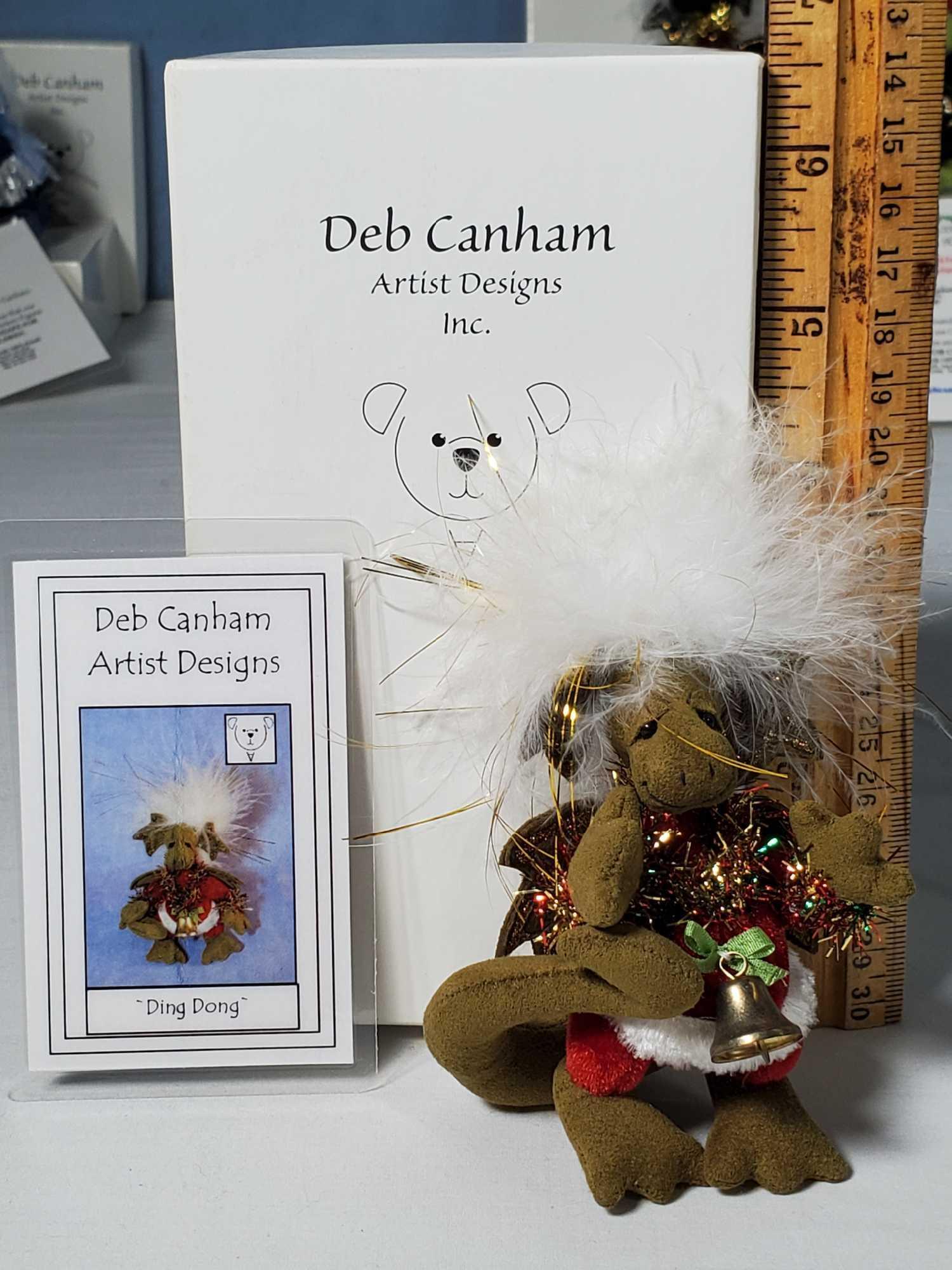 5 LE Deb Canham Artist Designs Dappled Dragons Ultra Suede Holiday Figurines With Boxes and Cards