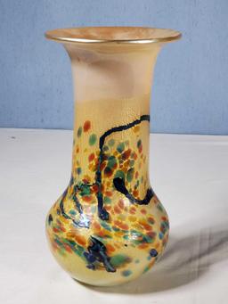 2 Artist Signed Art Glass Vases incl. Robert Held