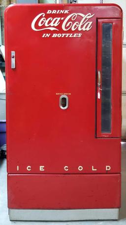 The Vendo Coca-Cola "Vendo 6-CV" 6 case vertical cooler & Appliance Dolly