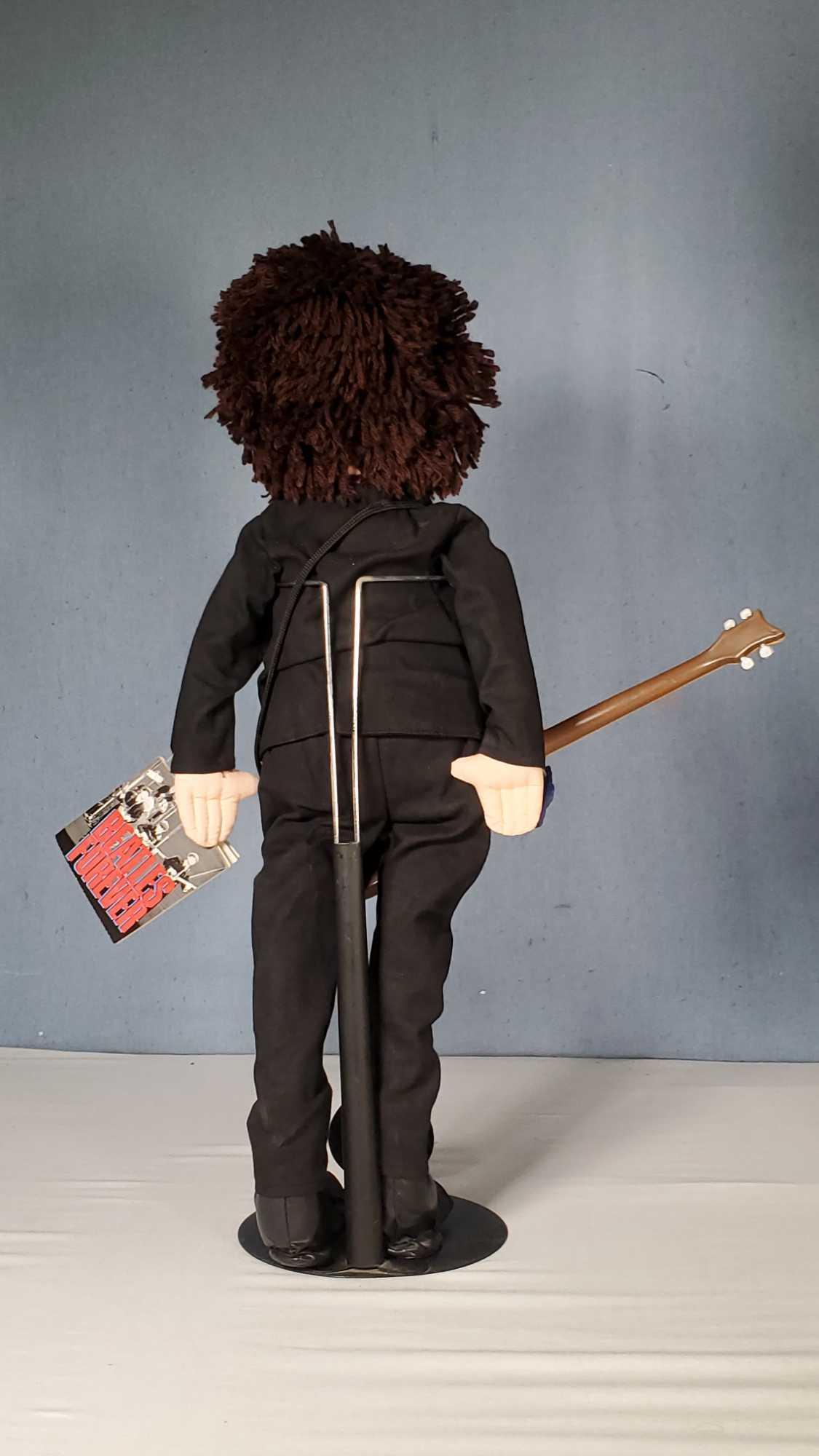 1987 Apple Beatles Forever Doll Figures by Applause with Stands, Insruments and Tags and Poster Set