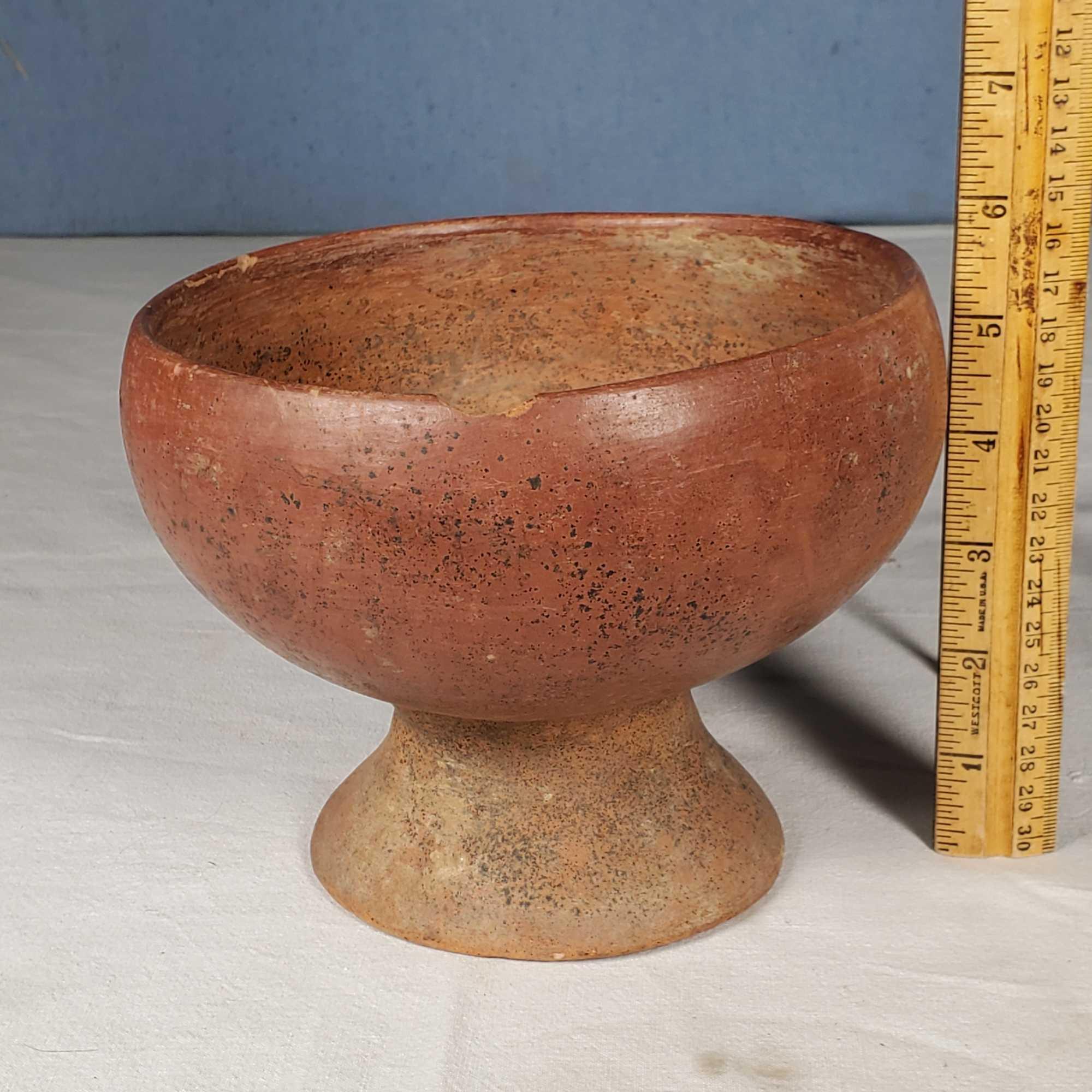 2 Pre-Columbian Footed Bowls