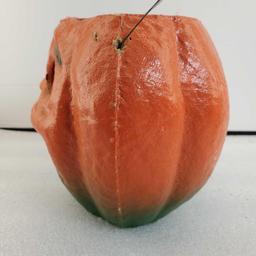 2 Vintage Original Paper Mache Halloween Pumpkin / Jack-O'-Lantern Candy Buckets